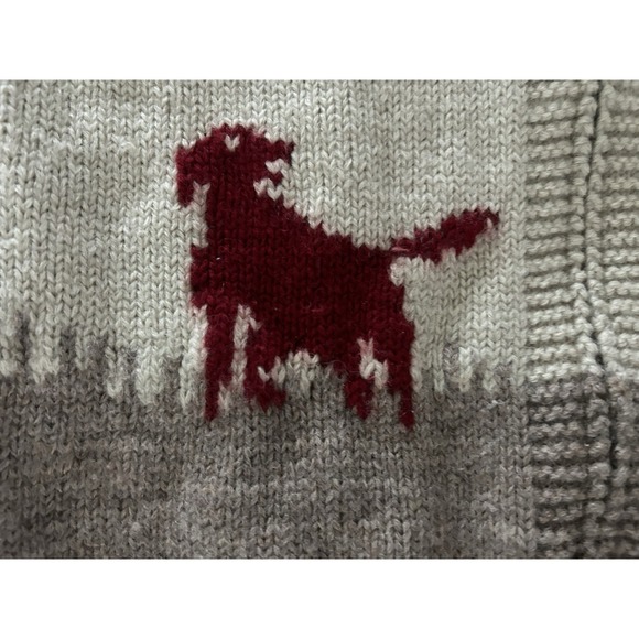 Vintage Lauren Ralph Lauren Hand Knit Wool Style Pheasant Hunting Sweater Small - Picture 3 of 12